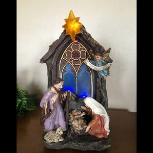 Rare Vintage Ceramic Light Up Nativity